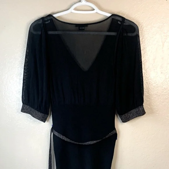 Armani Exchange Y2K Whimsigoth Mesh Glitter
Detail Belted Blouse Size M - Picture 3 of 12